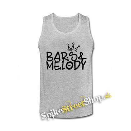 BARS & MELODY - Logo Crest - šedé pánske tielko