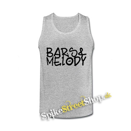 BARS & MELODY - Logo - šedé pánske tielko