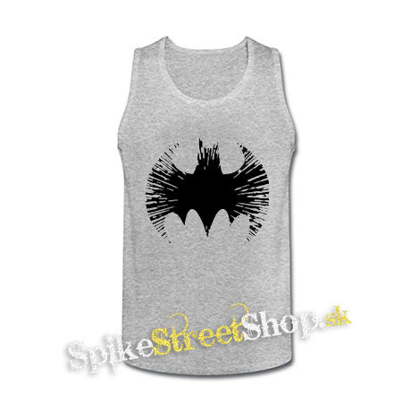 BATMAN - Cracked Emblem - šedé pánske tielko