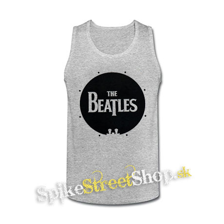 BEATLES - Drum Logo - šedé pánske tielko