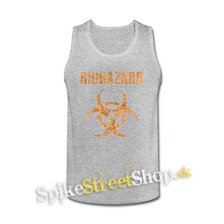 BIOHAZARD - Logo Orange - šedé pánske tielko