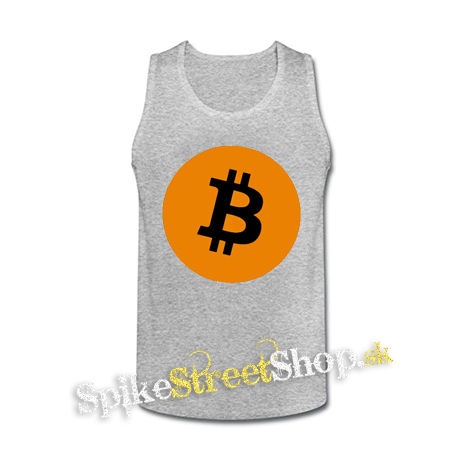BITCOIN - Crest - šedé pánske tielko