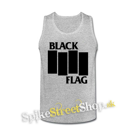 BLACK FLAG - Logo Crest - šedé pánske tielko