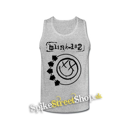 BLINK 182 - Logo & Smile - šedé pánske tielko