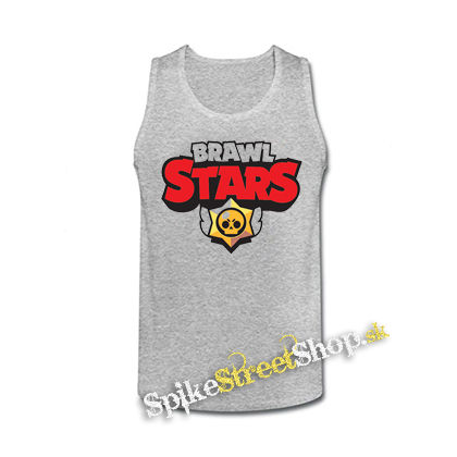 BRAWL STARS - Gold Logo - šedé pánske tielko