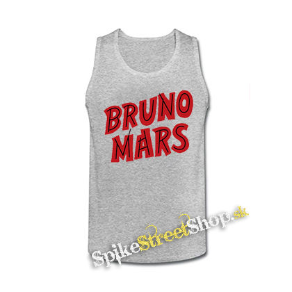 BRUNO MARS - Logo - šedé pánske tielko