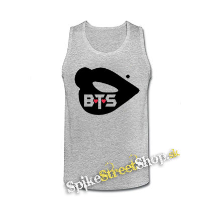 BTS - BANGTAN BOYS - Lips - šedé pánske tielko
