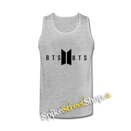 BTS - BANGTAN BOYS - Logo - šedé pánske tielko