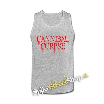 CANNIBAL CORPSE - Red Logo - šedé pánske tielko