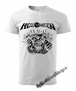 HELLOWEEN - Metal Pumpkin Head - biele pánske tričko