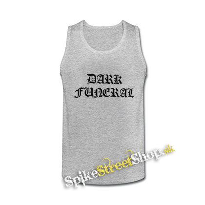 DARK FUNERAL - Logo White - šedé pánske tielko