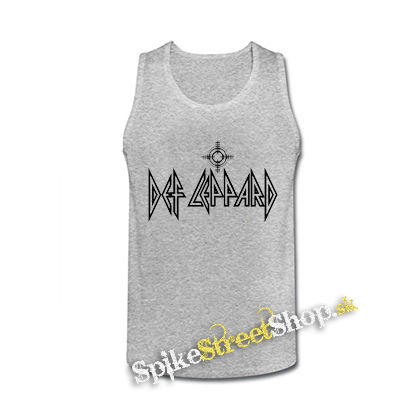 DEF LEPPARD - Logo 3 - šedé pánske tielko