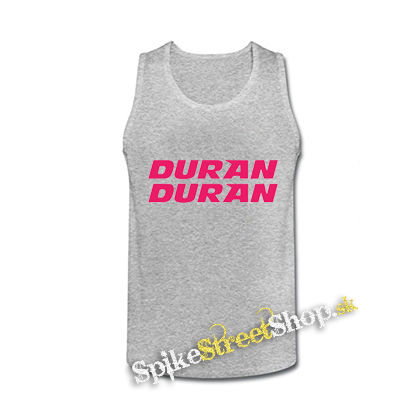 DURAN DURAN - Pink Logo - šedé pánske tielko
