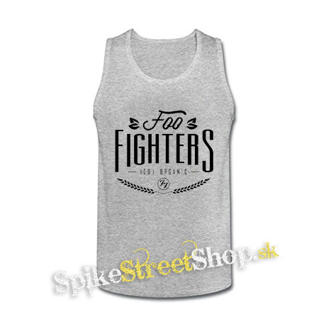 FOO FIGHTERS - 100 % Organic - šedé pánske tielko