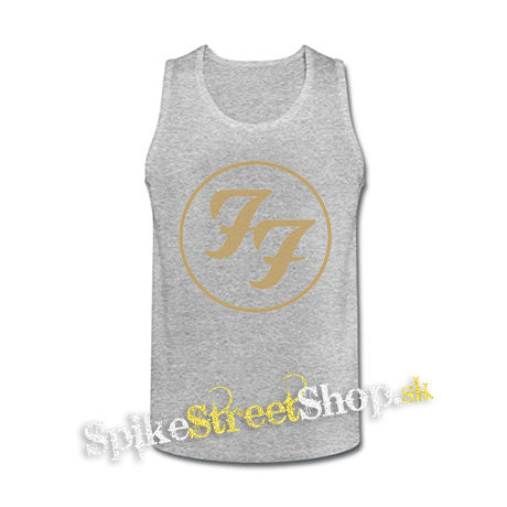 FOO FIGHTERS - Gold Logo - šedé pánske tielko