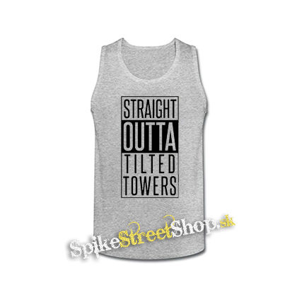 FORTNITE BATTLE ROYALE - Straight Outta Titlted Towers - šedé pánske tielko