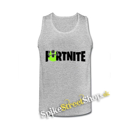 FORTNITE Season 7 - Rick Sanchez Logo - šedé pánske tielko