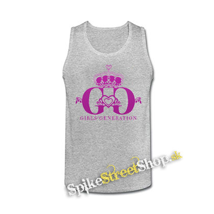 GIRLS´ GENERATION - Pink Logo - šedé pánske tielko