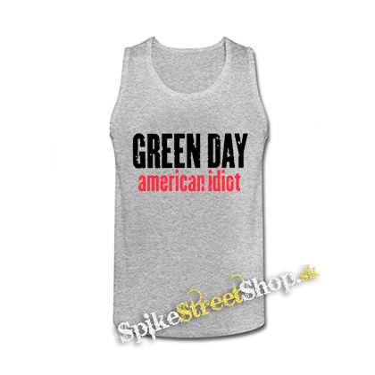 GREEN DAY - American Idiot Slogan - šedé pánske tielko
