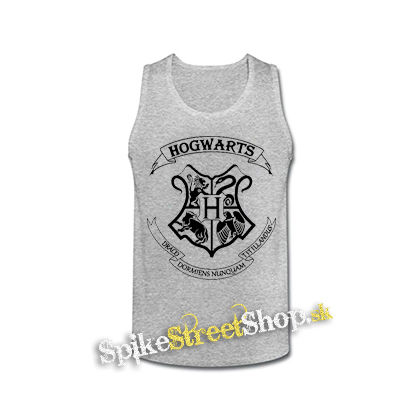 HARRY POTTER - Hogwarts Crest - šedé pánske tielko