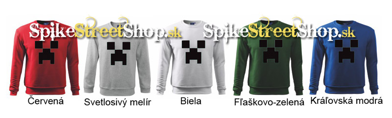 Pánska mikina MINECRAFT - Creeper - farebná