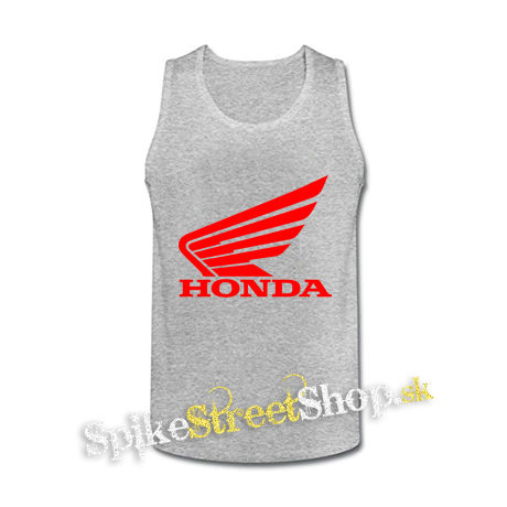 HONDA - Red Logo - šedé pánske tielko