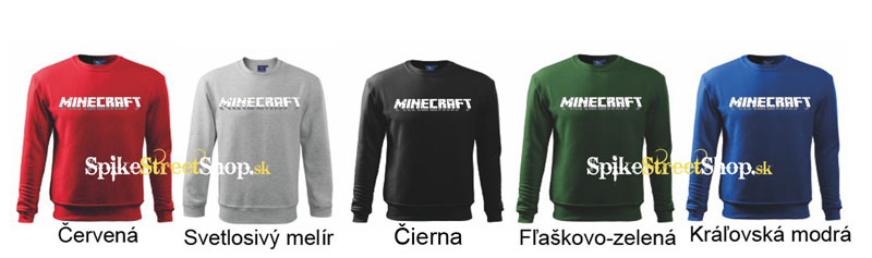 Pánska mikina MINECRAFT - Logo - farebná