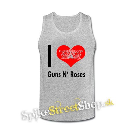 I LOVE GUNS N ROSES 2 - šedé pánske tielko