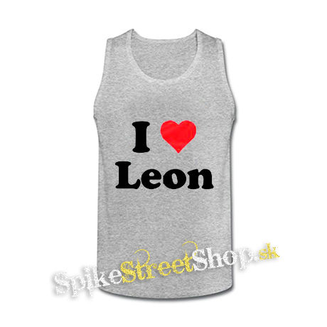I LOVE LEON - šedé pánske tielko