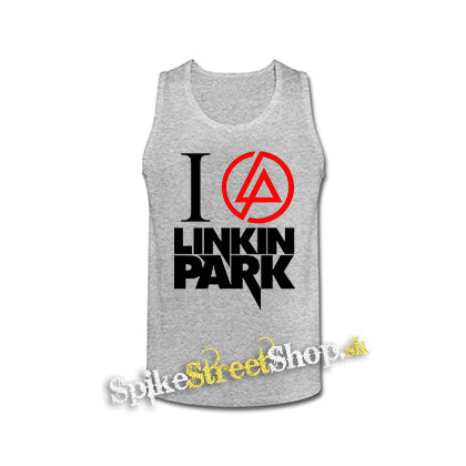 I LOVE LINKIN PARK - Crest Motive - šedé pánske tielko