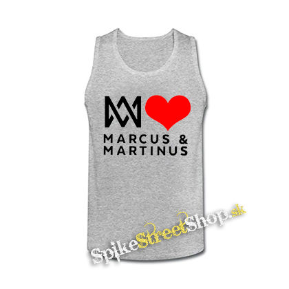 I LOVE MARCUS & MARTINUS - Motive 1 - šedé pánske tielko