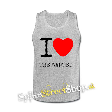 I LOVE THE WANTED - šedé pánske tielko