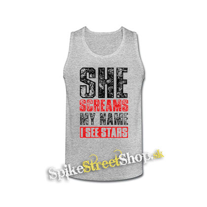 I SEE STARS - She Screams My Name - šedé pánske tielko