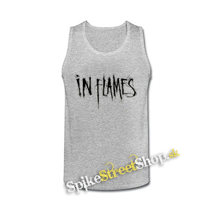 IN FLAMES - Logo - šedé pánske tielko