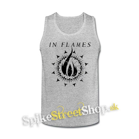 IN FLAMES - Sign - šedé pánske tielko