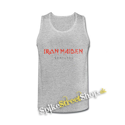 IRON MAIDEN - Senjutsu Logo - šedé pánske tielko
