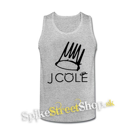 J COLE - Logo - šedé pánske tielko