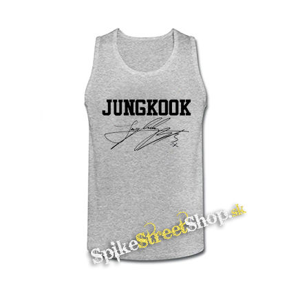 JUNGKOOK - Logo Signature - šedé pánske tielko