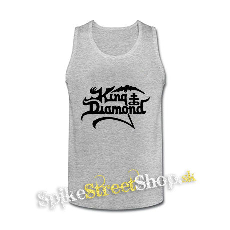 KING DIAMOND - Logo - šedé pánske tielko