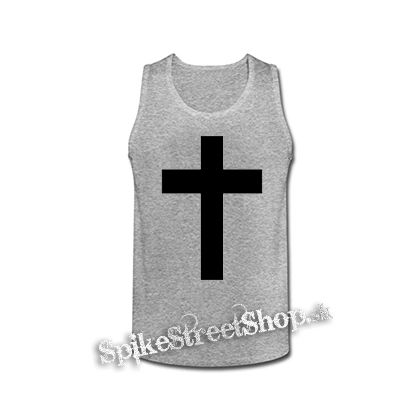 KRÍŽ - Christian Cross - šedé pánske tielko