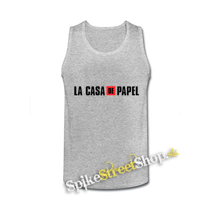 LA CASA DE PAPEL - Logo - šedé pánske tielko