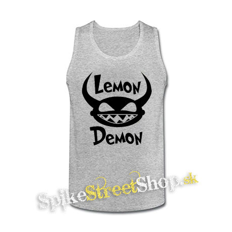 LEMON DEMON - Logo White - šedé pánske tielko