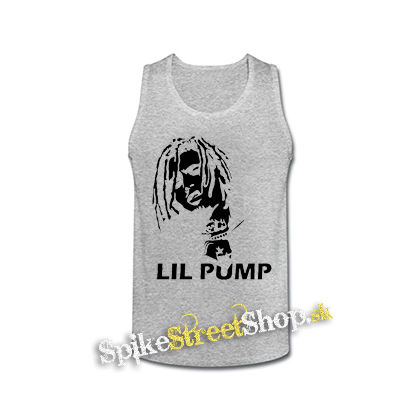 LIL PUMP - Logo & Portrait - šedé pánske tielko