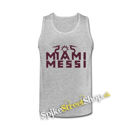 LIONEL MESSI - Miami Messi - šedé pánske tielko