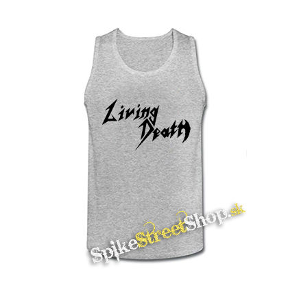LIVING DEATH - Logo - šedé pánske tielko
