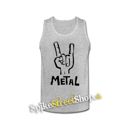 METAL - šedé pánske tielko