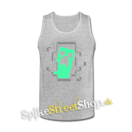 MINECRAFT - Hello I´m Creeper - šedé pánske tielko