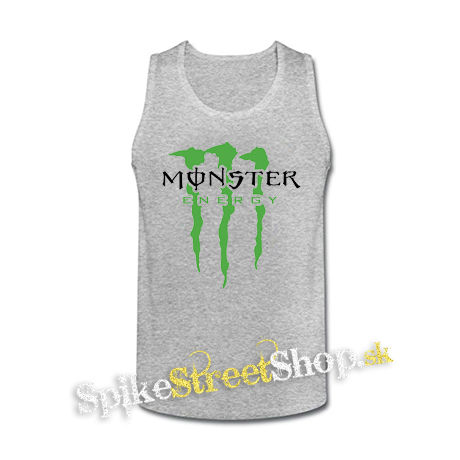MONSTER ENERGY - Logo Crest - šedé pánske tielko