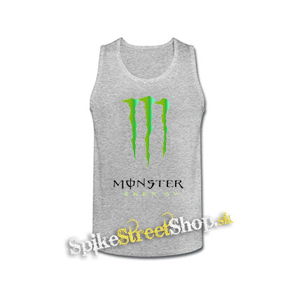 MONSTER ENERGY - Logo - šedé pánske tielko