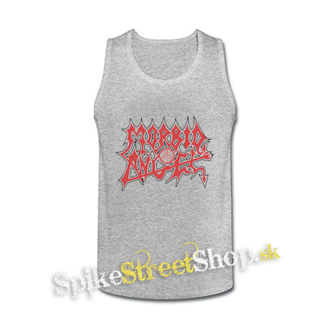MORBID ANGEL - Logo Red White - šedé pánske tielko